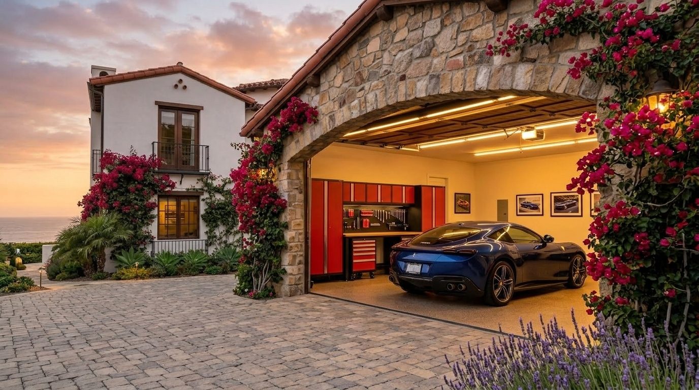 Bakir Garage Door Repair Masters Garage Door Gliding Open Revealing Warm Illuminated Interior